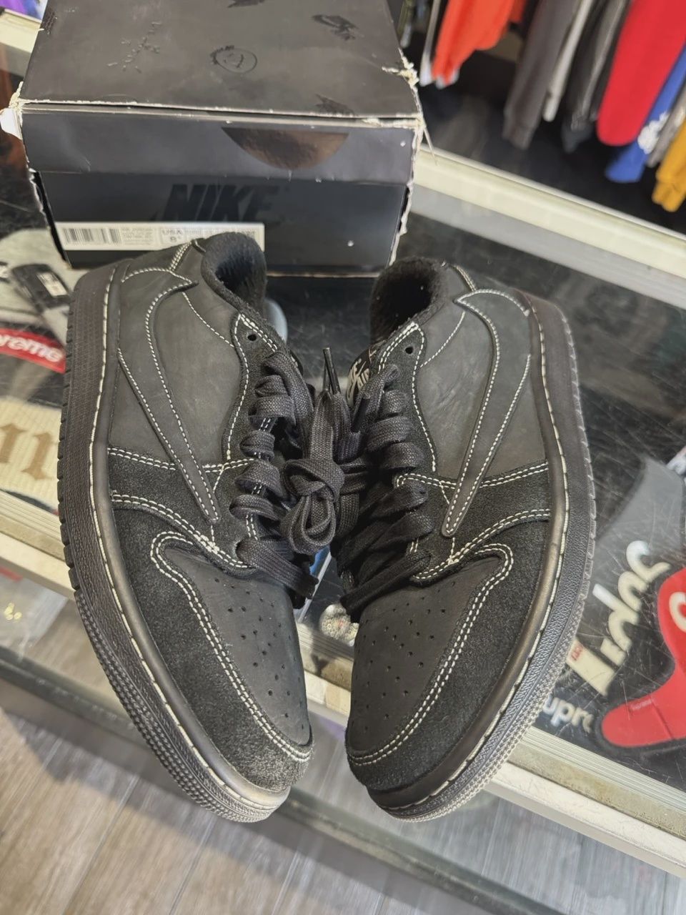 Jordan 1 Retro Low OG SP Travis Scott Black Phantom • Pre-Owned [6593]