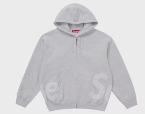 Supreme Big Logo Zip Up Hooded Sweatshirt • Brand New [1222]