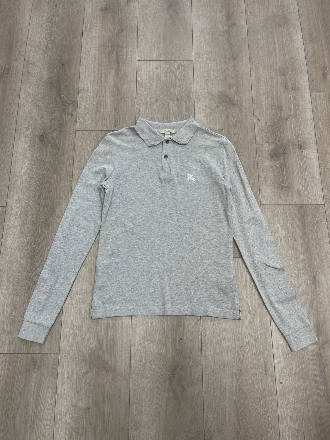 Burberry Long-Sleeve Cotton Polo Shirt • Pre-Owned [3573]