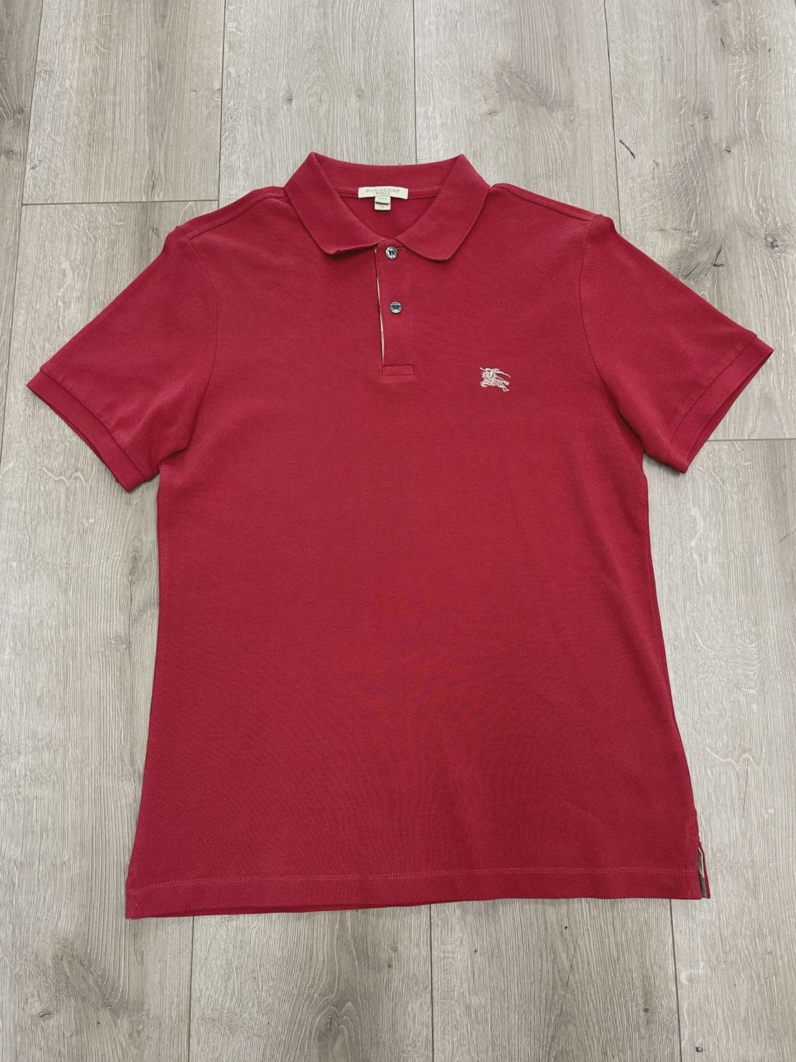 Burberry Brit Men's Cotton Piqué Polo Shirt red • Pre-Owned [6758]