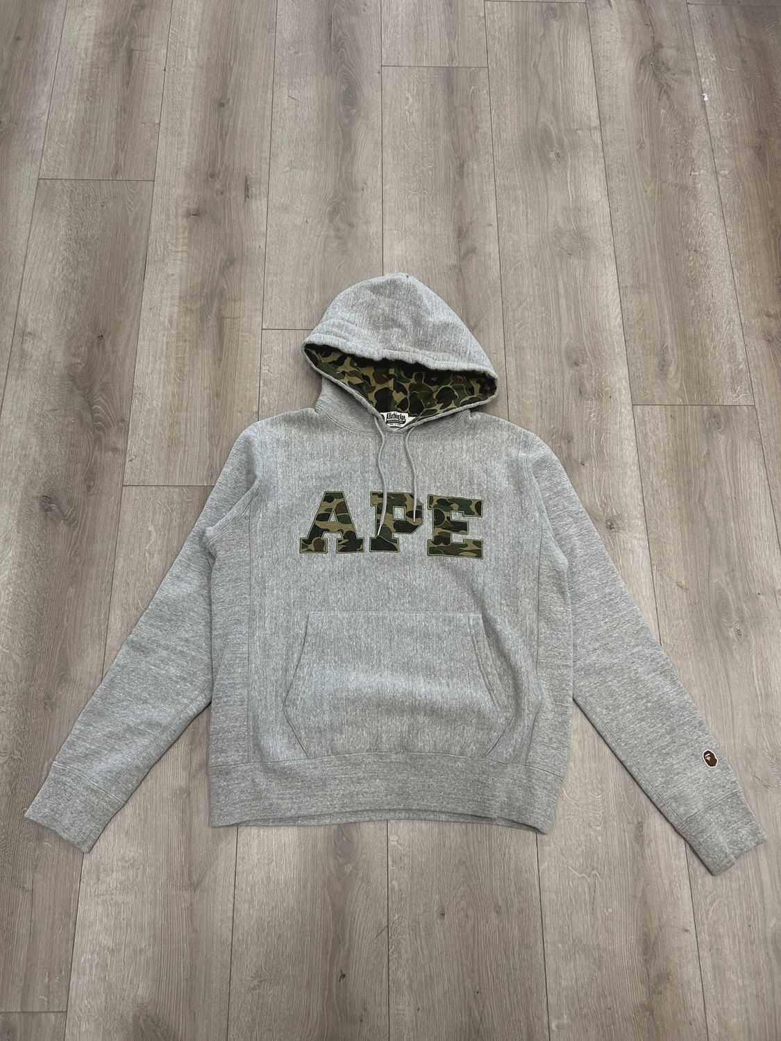 Bape ape hoodie gray • Pre-Owned [7637]