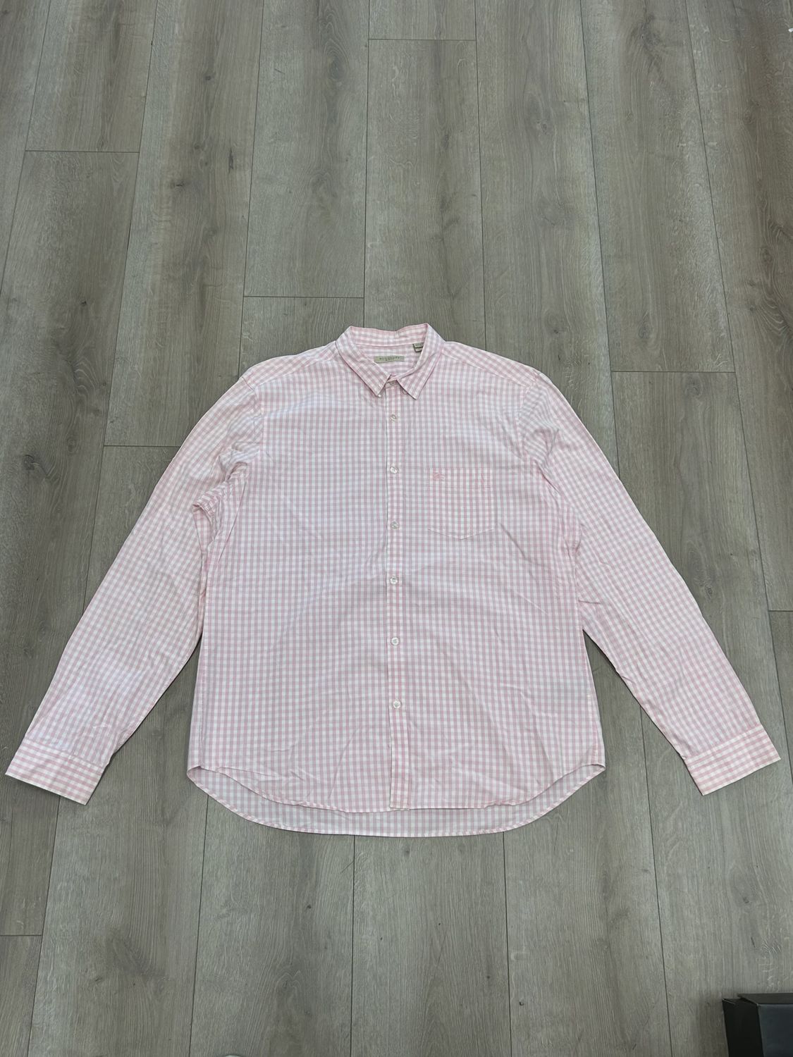 burberry long-sleeve gingham button-up shirt • Pre-Owned [5755]