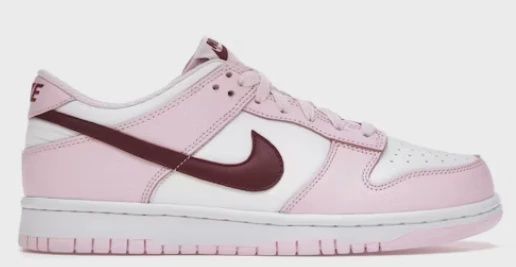 Nike Dunk Low Pink Foam Red White (Grade School) • Brand New [7239]
