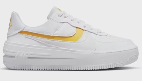 Nike Air Force 1 PLT.AF.ORM White Yellow Ochre (W) • Brand New [4232]