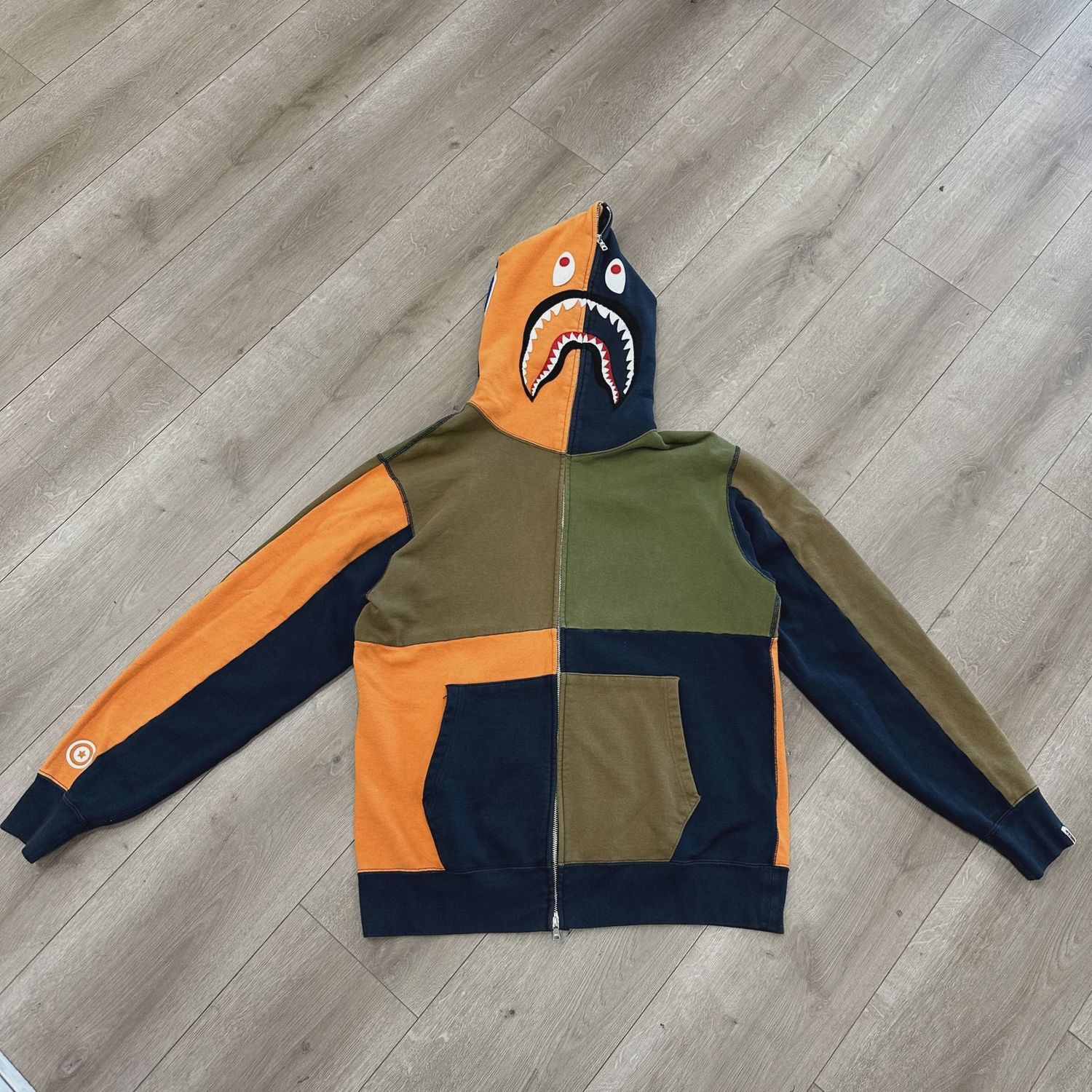 Bape color block hoodie • Pre-Owned [0275]