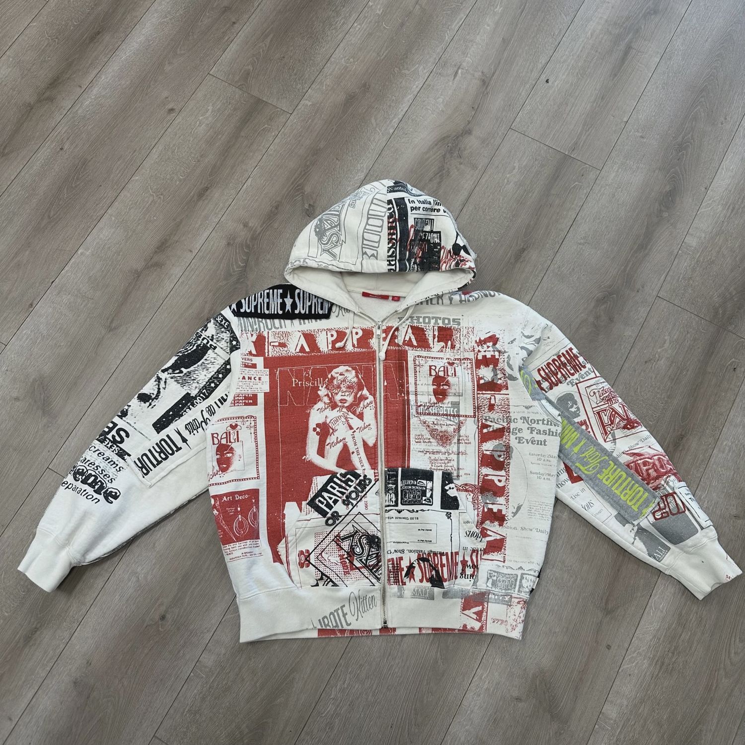 SS24 Supreme Collage Zip Up Hooded Sweatshirt • Pre-Owned [9963]