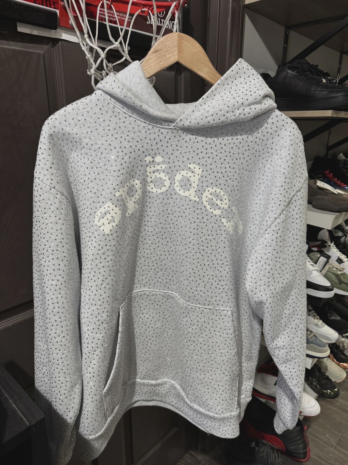 Sp5der  Rhinestone Hoodie  • Pre-Owned [5285]