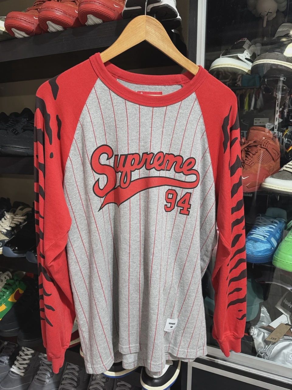 Supreme Baseball Stripe LS Shirt  • Pre-Owned [8322]