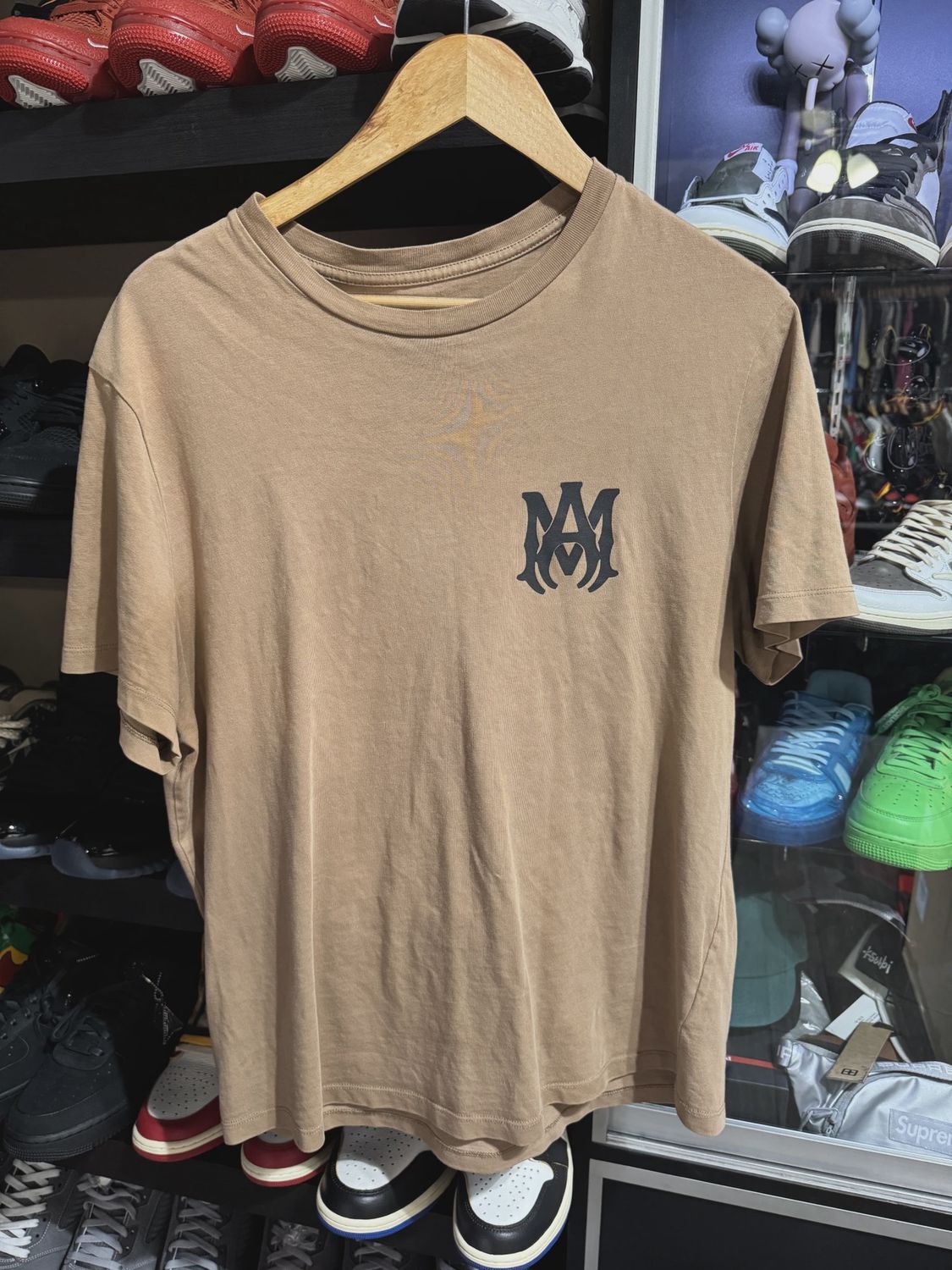 Amiri  Logo Tan Tee • Pre-Owned [2960]