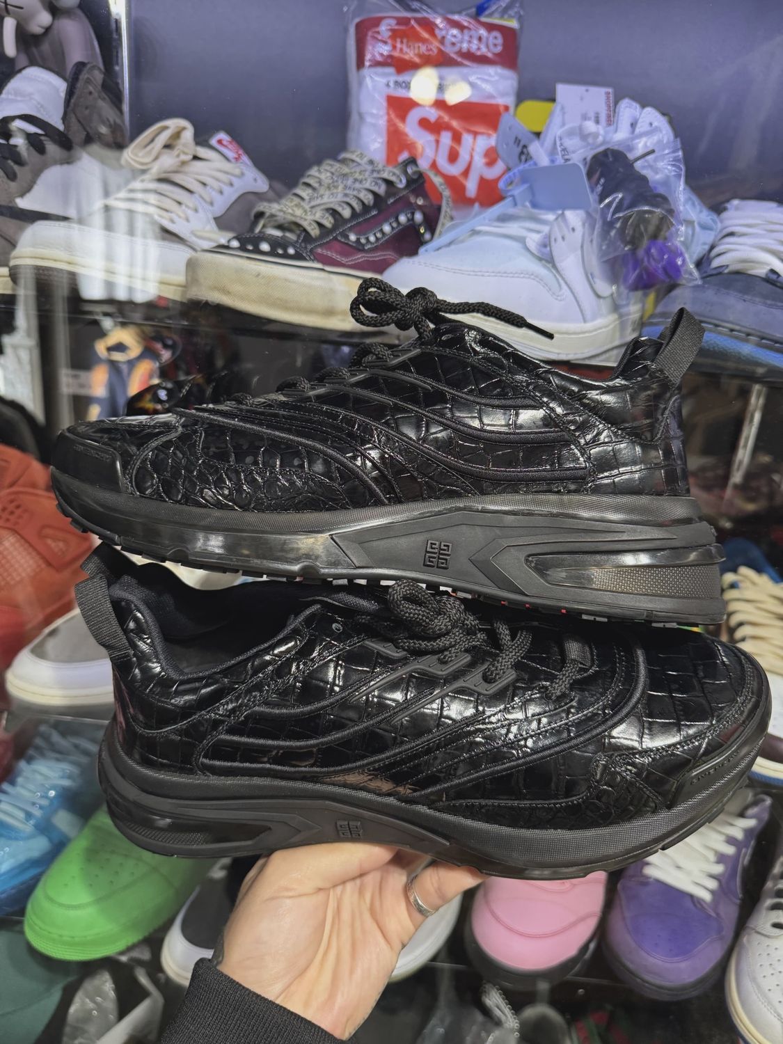 Givenchy Black Croc Sneaker No Box • Brand New [8101]
