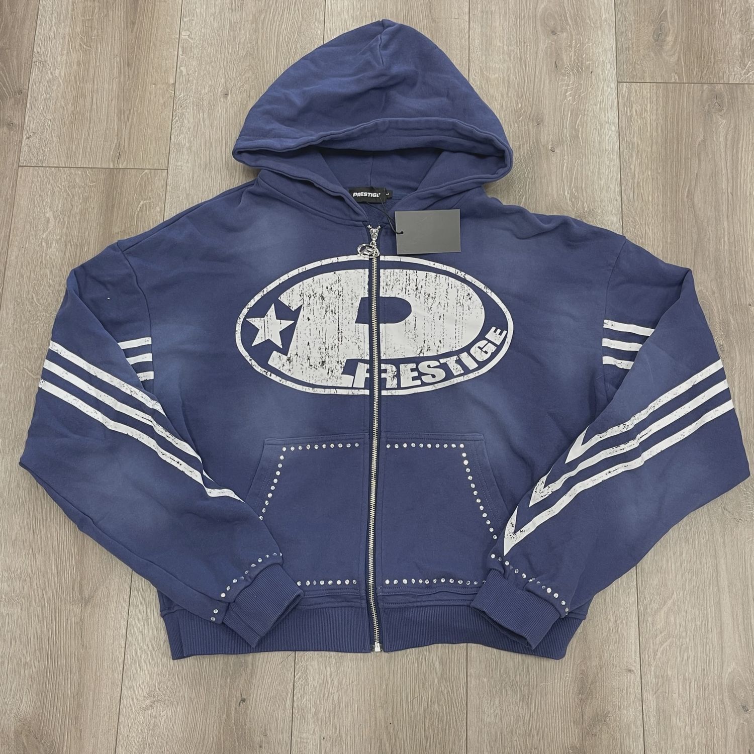 Prestige "P Logo" Rhinestone Hoodie • Brand New [4094]
