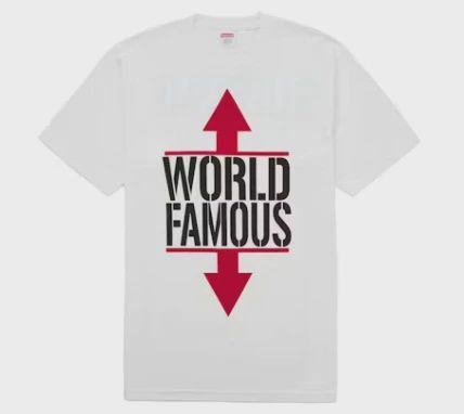 Supreme world famous tee white • Brand New [8428]