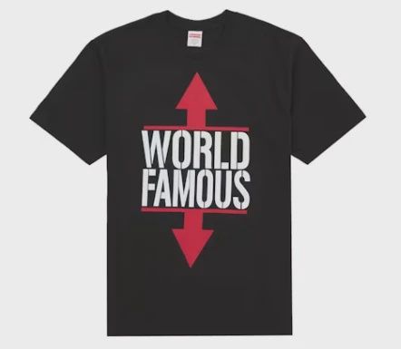 Supreme World Famous Tee Black • Brand New [3876]