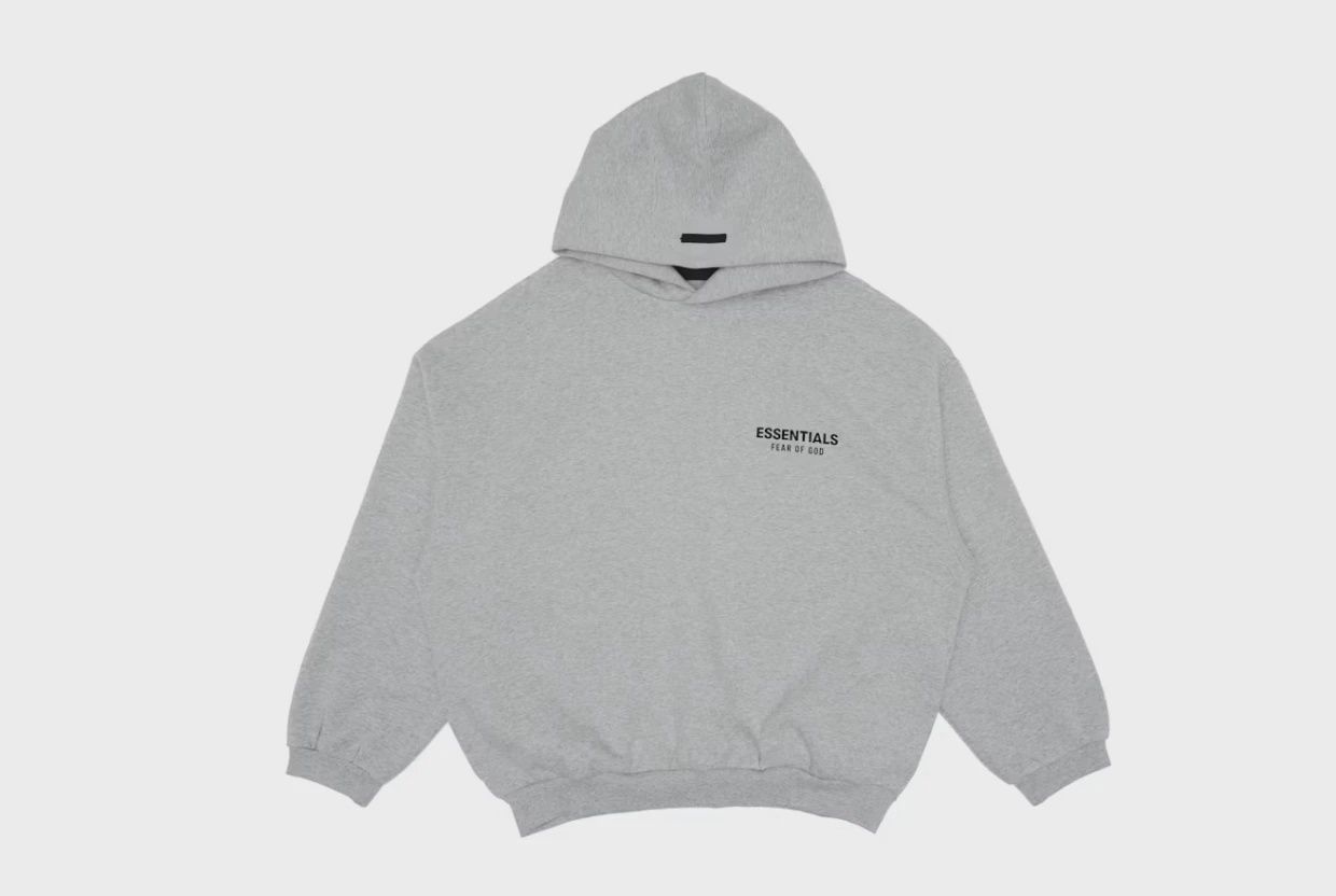 Essential Hoodie Light Heather Grey S • Brand New [7165]