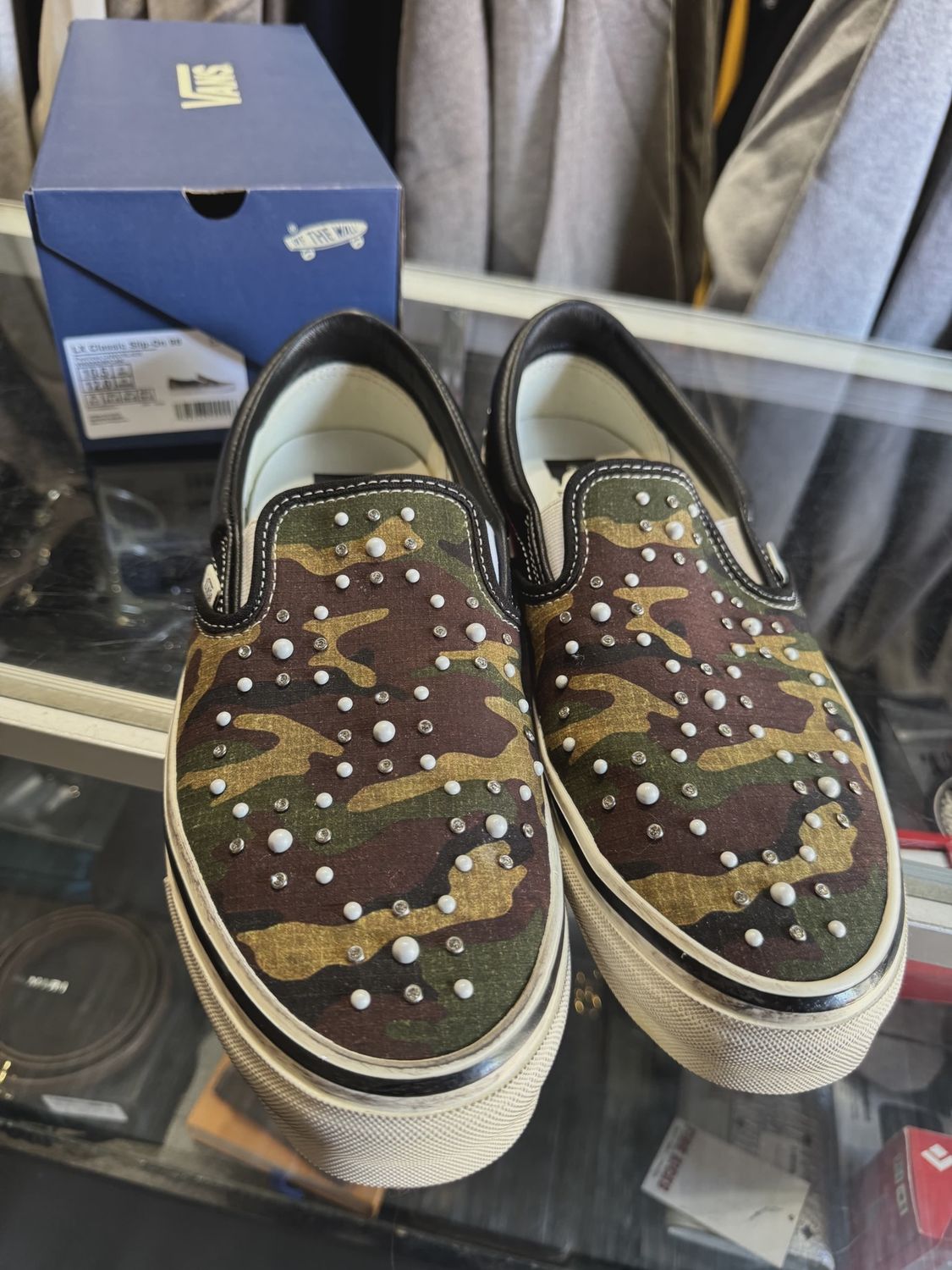 Vans LX Classic Slip-On 98 Pearlized Pack Camo Black • Pre-Owned [3824]
