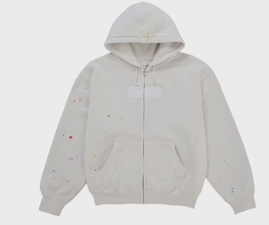 Supreme MM6 Maison Margiela Box Logo Zip Up Hooded Sweatshirt • Brand New [4490]