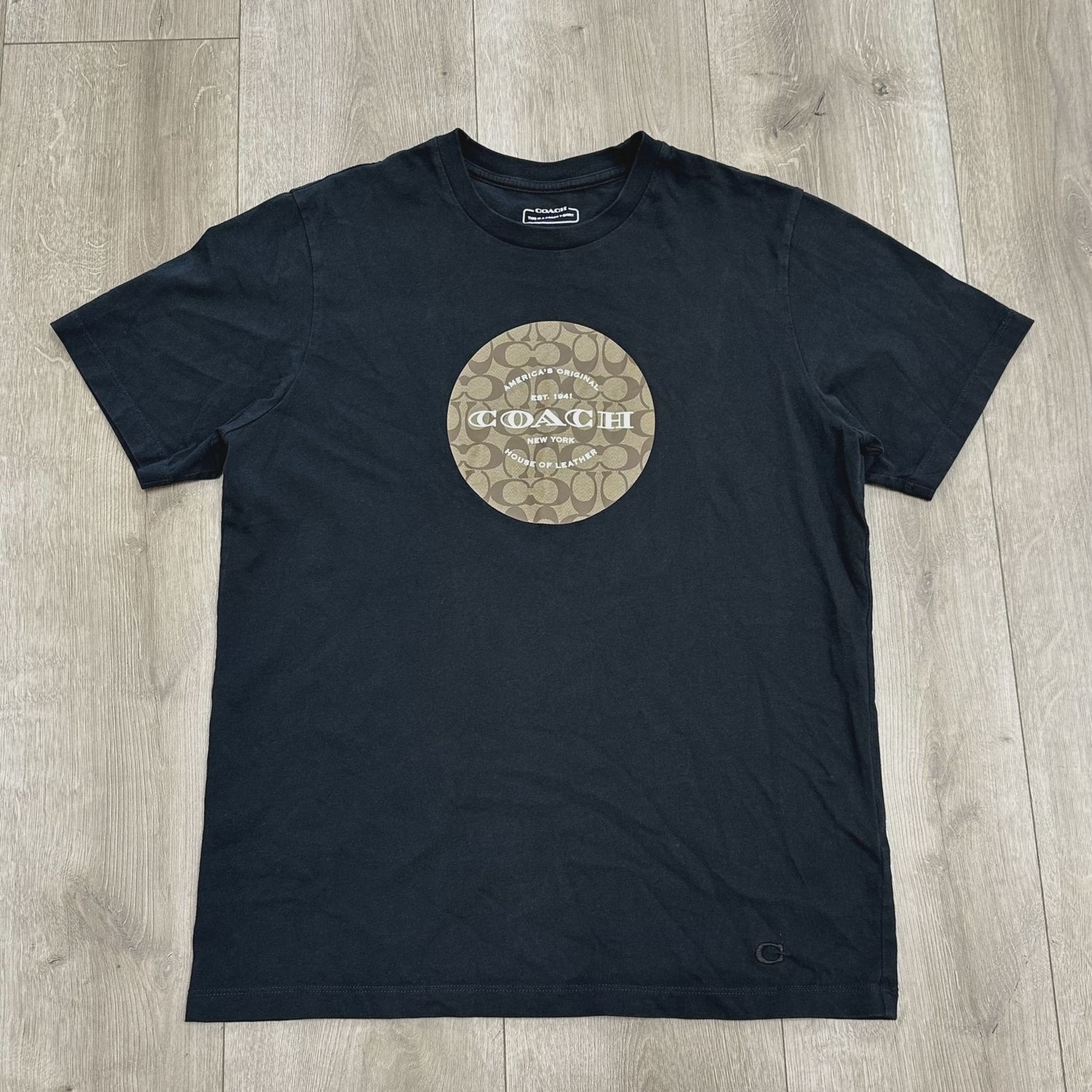Coach Logo Tee Black Camo • Pre-Owned [0907]
