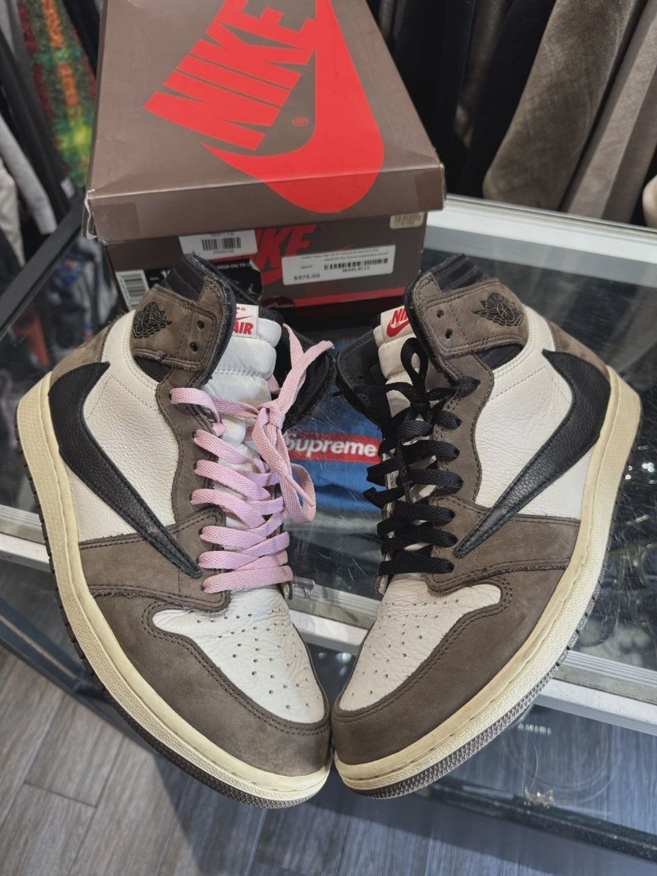 Air Jordan 1 Retro High Original SP Travis Scott Mocha • Pre-Owned [8163]