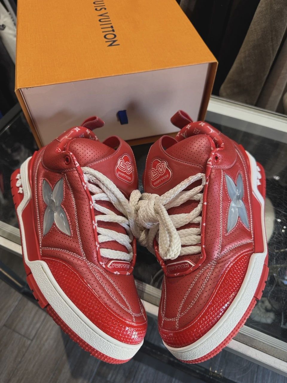 Louis Vuitton Skate Sneaker Red 7LV • Pre-Owned [2037]