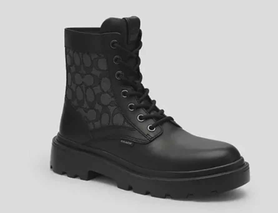 Coach Combat Boot With Signature Jacquard • Brand New [9728]