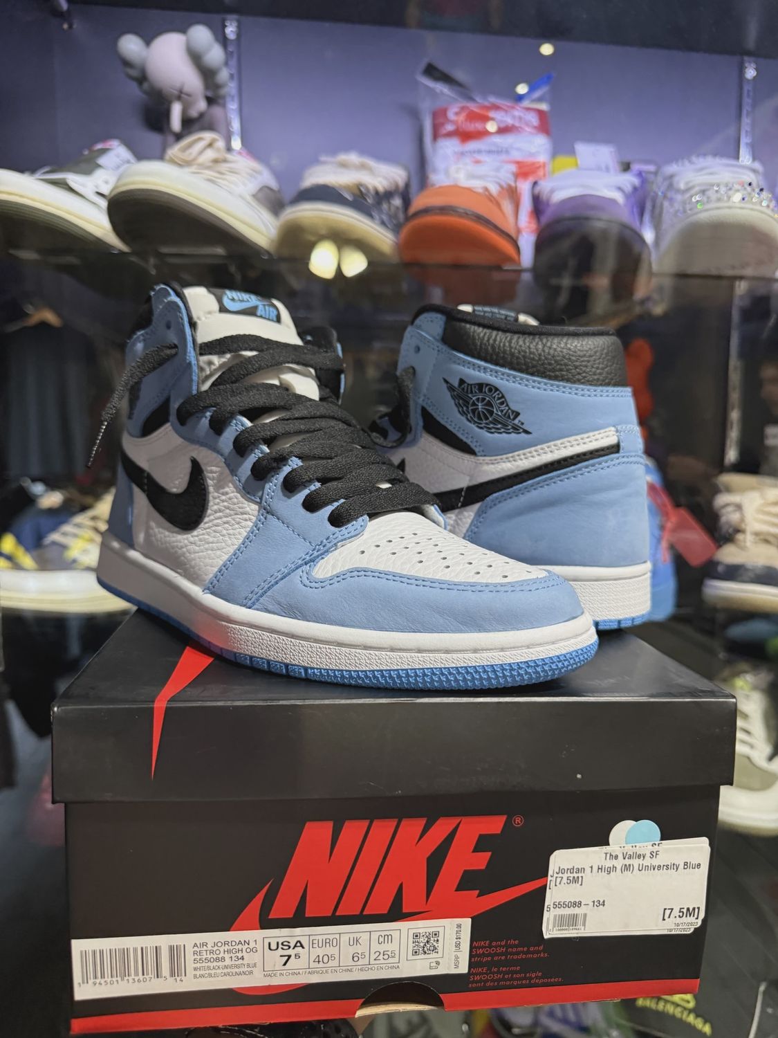 Air Jordan 1 Retro High Original University Blue • Pre-Owned [7597], Product Condition: Pre-Owned, Shoe Size: US M 7.5