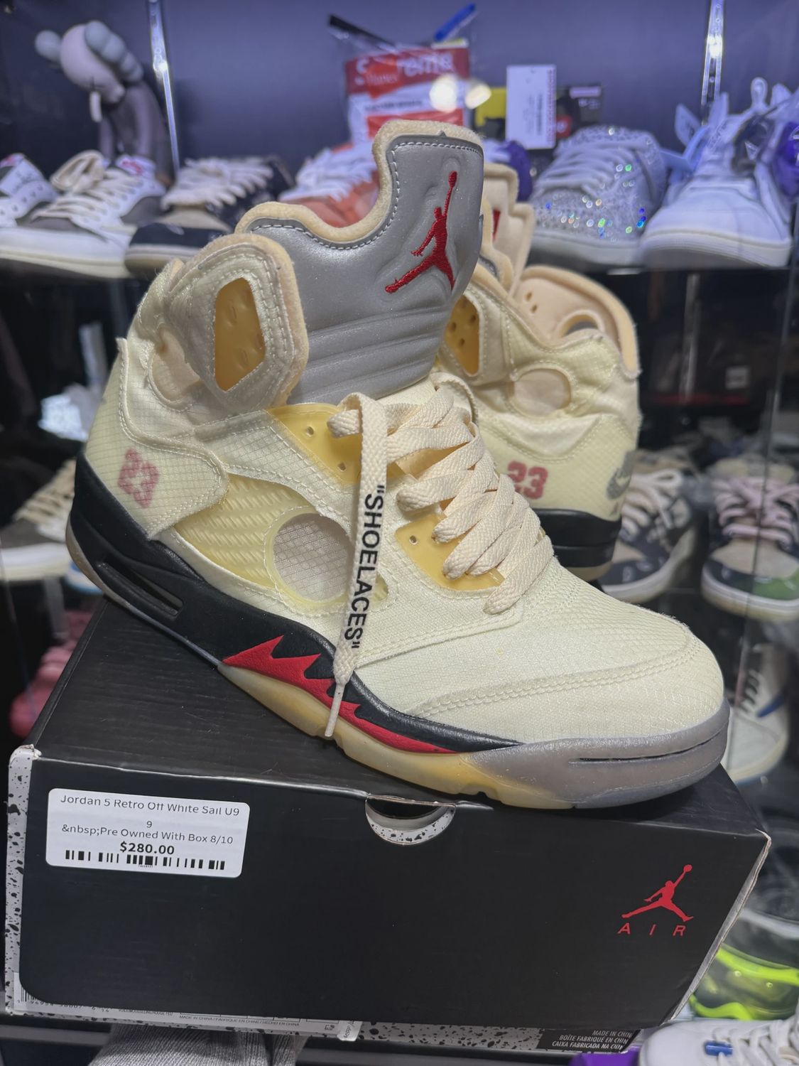 Air Jordan 5 Retro Off-White Sail • Pre-Owned [2505]