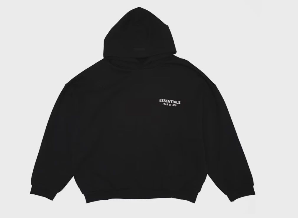Essentials Black Hoodie • Brand New [0453]