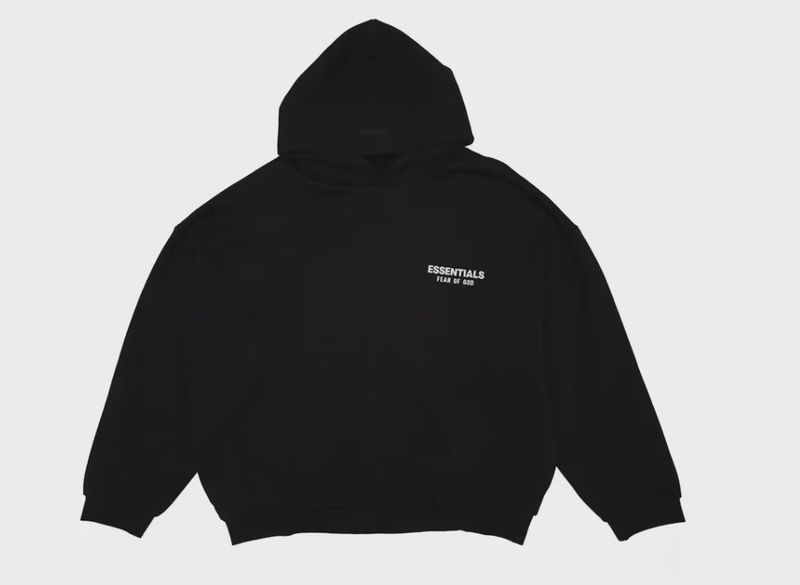 Essentials Black Hoodie • Brand New [0453]