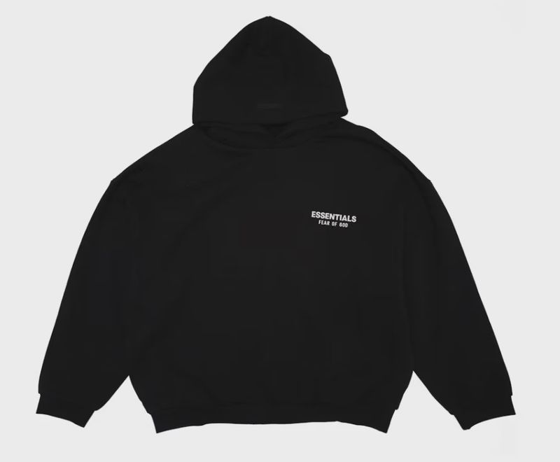 Essentials Black Hoodie • Brand New [4220]