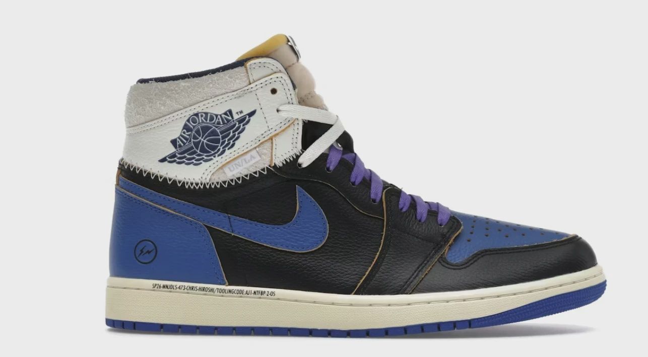 Air Jordan 1 Retro High Original SP Fragment  x Union LA Sport Royal Blue • Brand New [3243]
