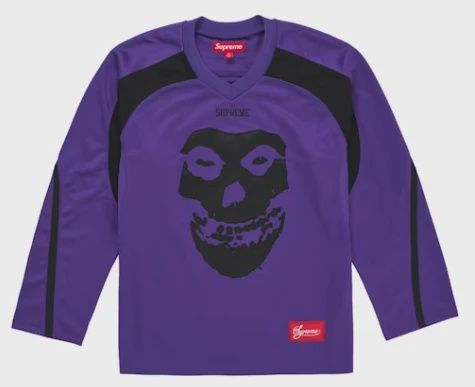 Supreme The Misfits Hockey Jersey Purple  • Brand New [0439]