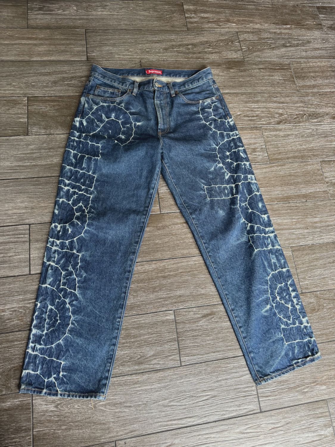 Supreme Shibori Loose Fit Jean Rigid Indigo (size 32) • Pre-Owned [2787]