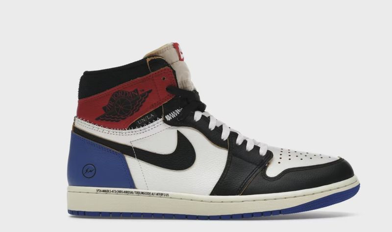 Air Jordan 1 Retro High Original SP Fragment  x Union LA Varsity Red Sport Royal Blue • Brand New [7206]