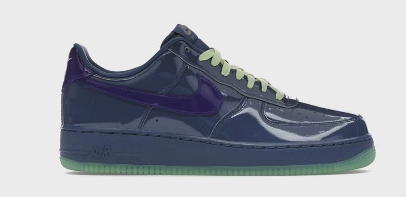 Nike Air Force 1 Low Patent Leather Mystic Navy Grape Ice • Brand New [1846]