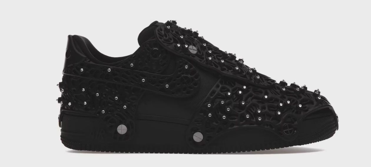Nike Air Force 1 Low Swarovski Retroreflective Crystals Black (Women's) • Brand New [6285]