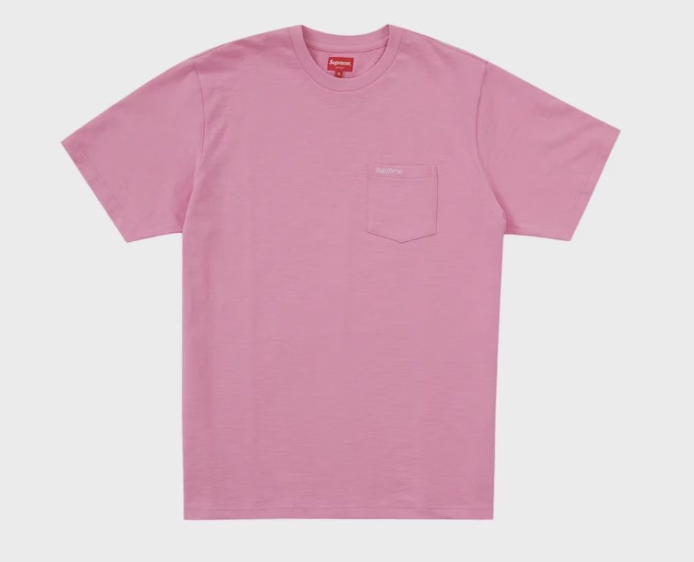 Supreme Pink Pocket Tee size  • Brand New [2468]