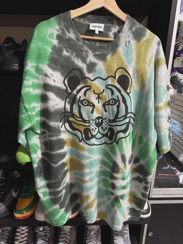 Kenzo Green Tie Dye Tee • Pre-Owned [7895]