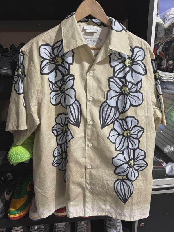 Prada Flower Button Up Tee • Pre-Owned [0072]
