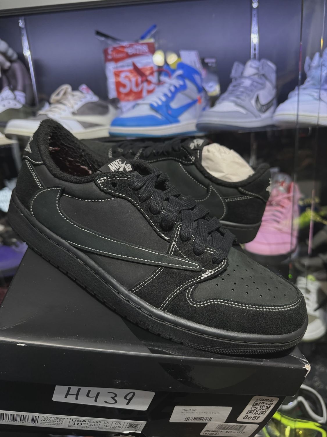 Air Jordan 1 Low Travis Scott Black Phantom • Pre-Owned [8598]
