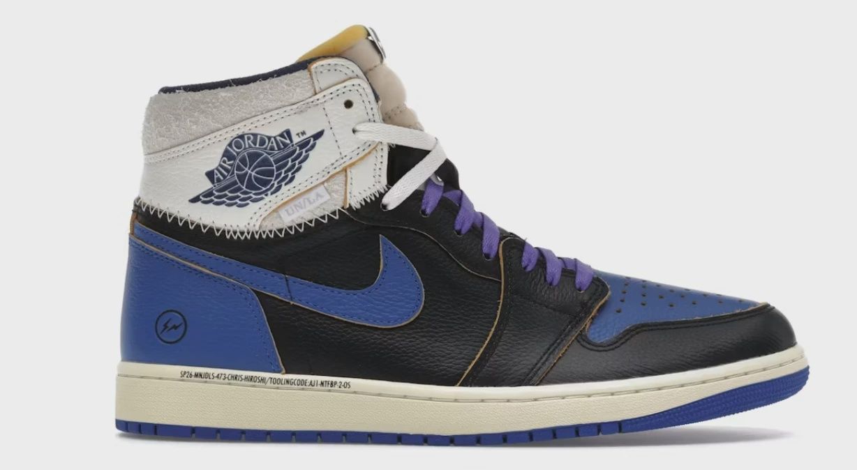 Jordan 1 Retro High OG SP Fragment x Union LA Sport Royal • Brand New [2182]