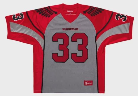 Supreme Wings Football Jersey Grey • Brand New [9795]
