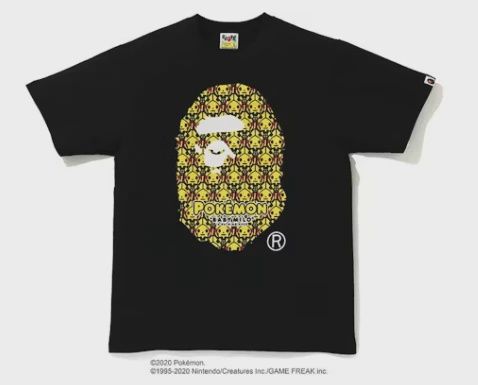 BAPE x Pokemon Ape Head Tee #1 Black • Brand New [6356]