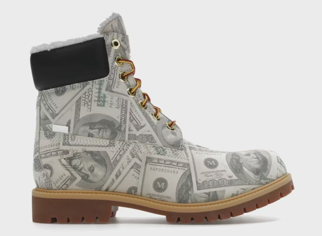 Timberland 6" Premium Waterproof Boot Supreme x MM6 Maison Margiela $100 Bills • Brand New [1967], Product Condition: Brand New, Shoe Size: US M 11