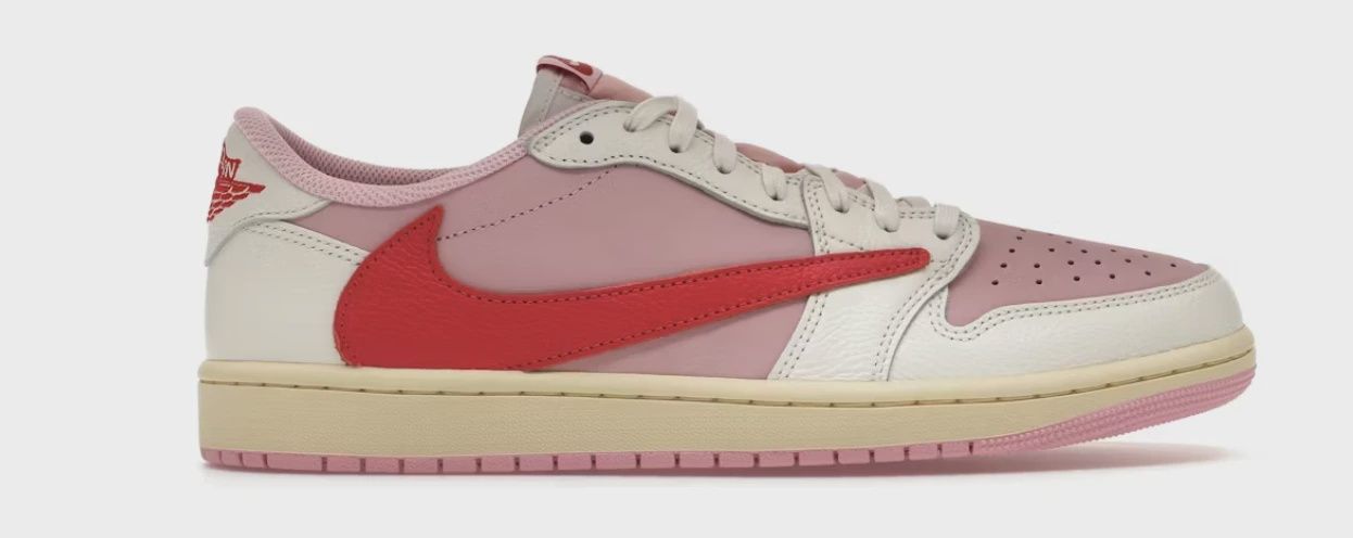 Air Jordan 1 Retro Low Original SP Travis Scott Sail Tropical Pink • Brand New [0236]