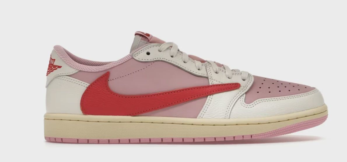 Air Jordan 1 Retro Low Original SP Travis Scott Sail Tropical Pink • Brand New [3212]