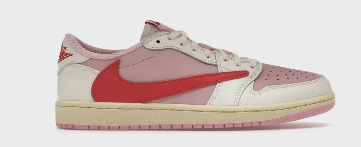 Air Jordan 1 Retro Low Original SP Travis Scott Sail Tropical Pink • Brand New [3499]