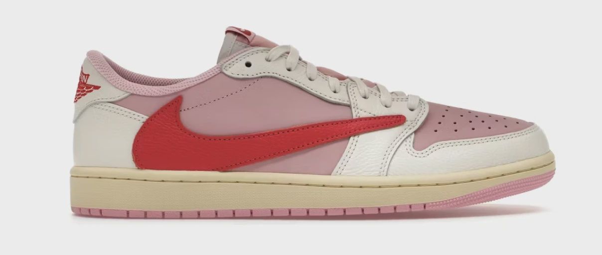 Air Jordan 1 Retro Low Original SP Travis Scott Sail Tropical Pink • Brand New [4351]
