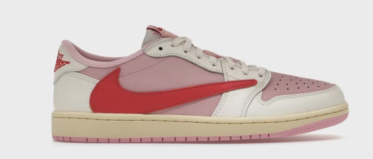 Air Jordan 1 Retro Low Original SP Travis Scott Sail Tropical Pink • Brand New [0958]