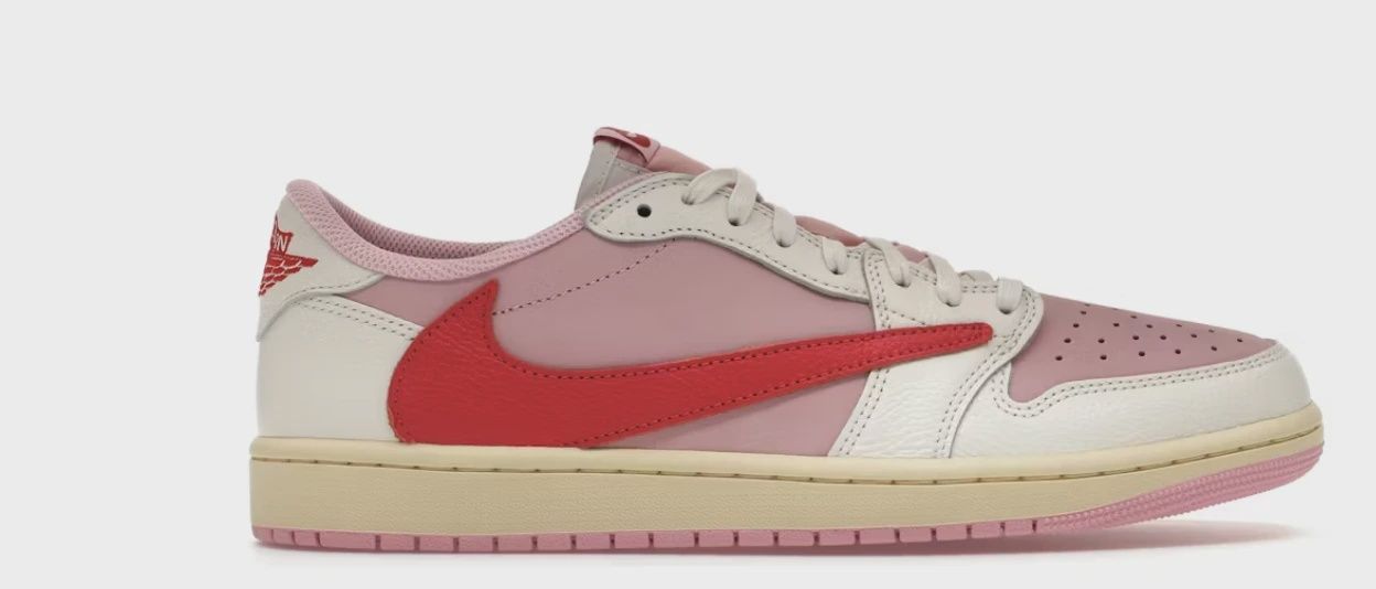 Air Jordan 1 Retro Low Original SP Travis Scott Sail Tropical Pink • Brand New [8411]