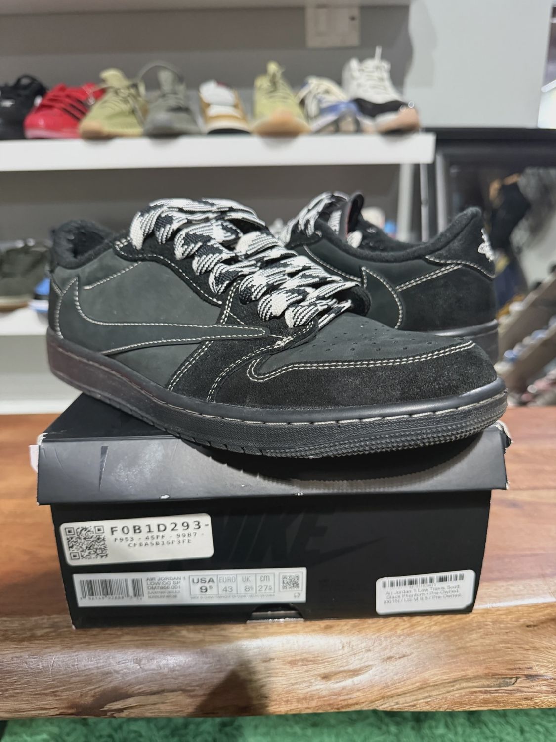 Air Jordan 1 Low Travis Scott Black Phantom  • Pre-Owned [0718]